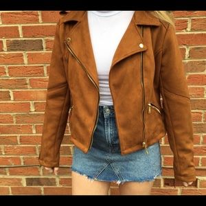 Nordstrom brown leather jacket